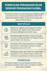 Perbezaan 'Perubahan Iklim' dengan 'Pemanasan Global'